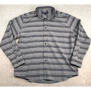 Mizzen Main Shirt Mens Sz XL Blue Striped Classic Fit Button Up Casual Preppy